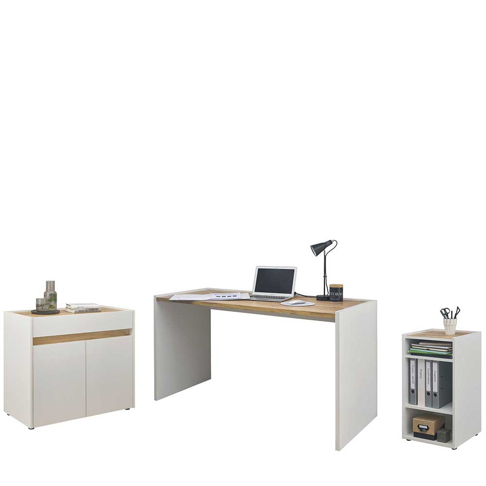 Office Schreibtisch & Regal & Kommode - Nonessia (dreiteilig)