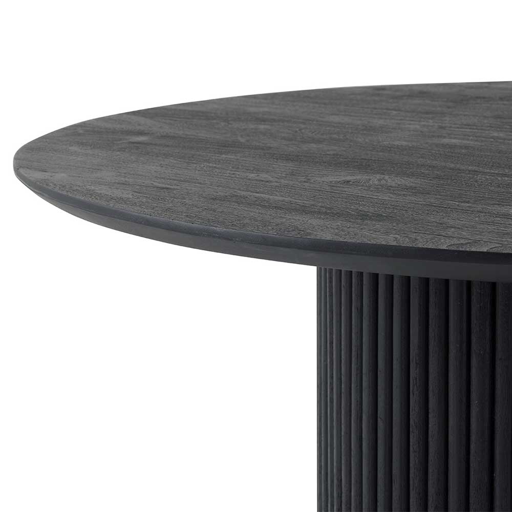 Runder Säulentisch in Schwarz - Maccles
