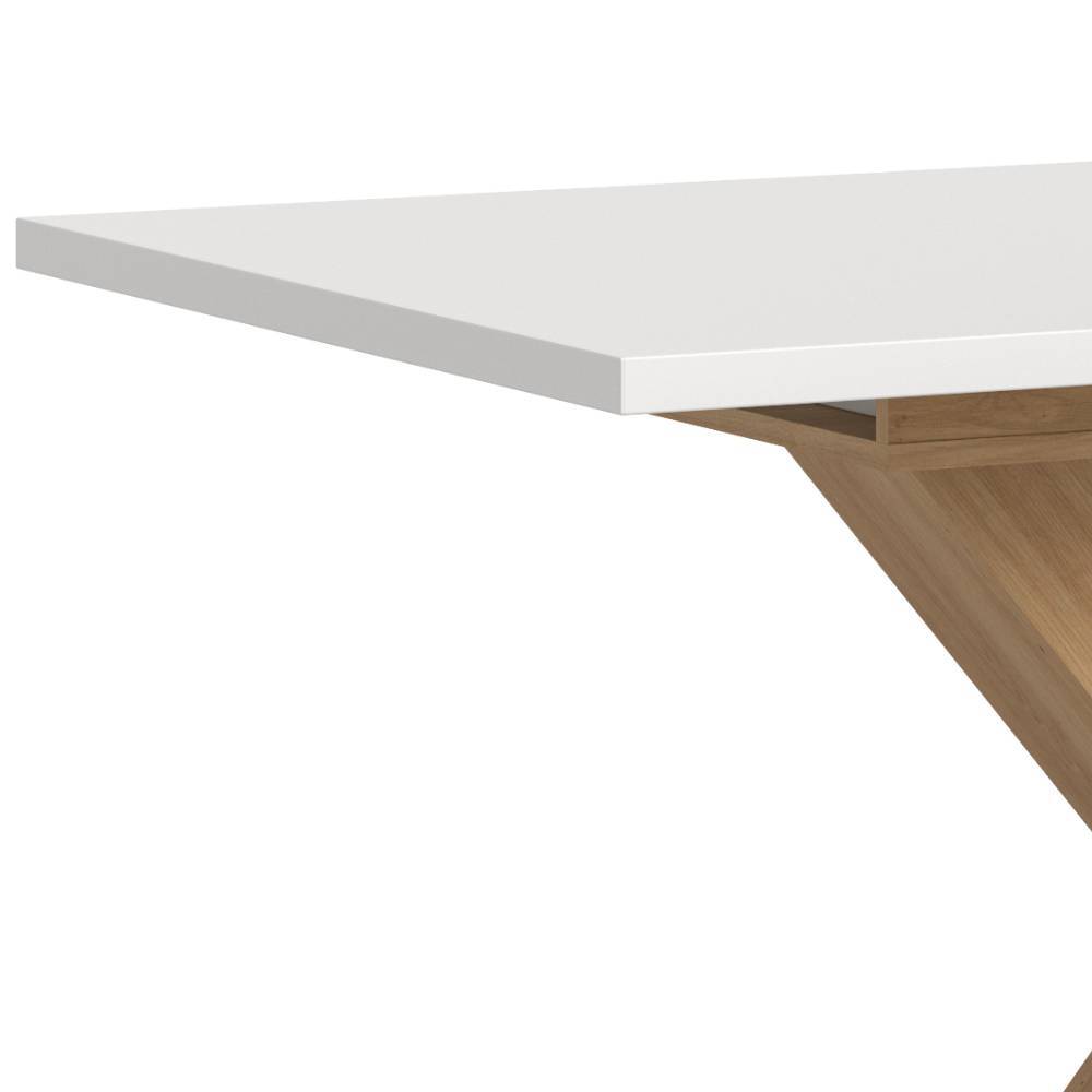 Zweifarbiger Designtisch in Weiß - Potosia