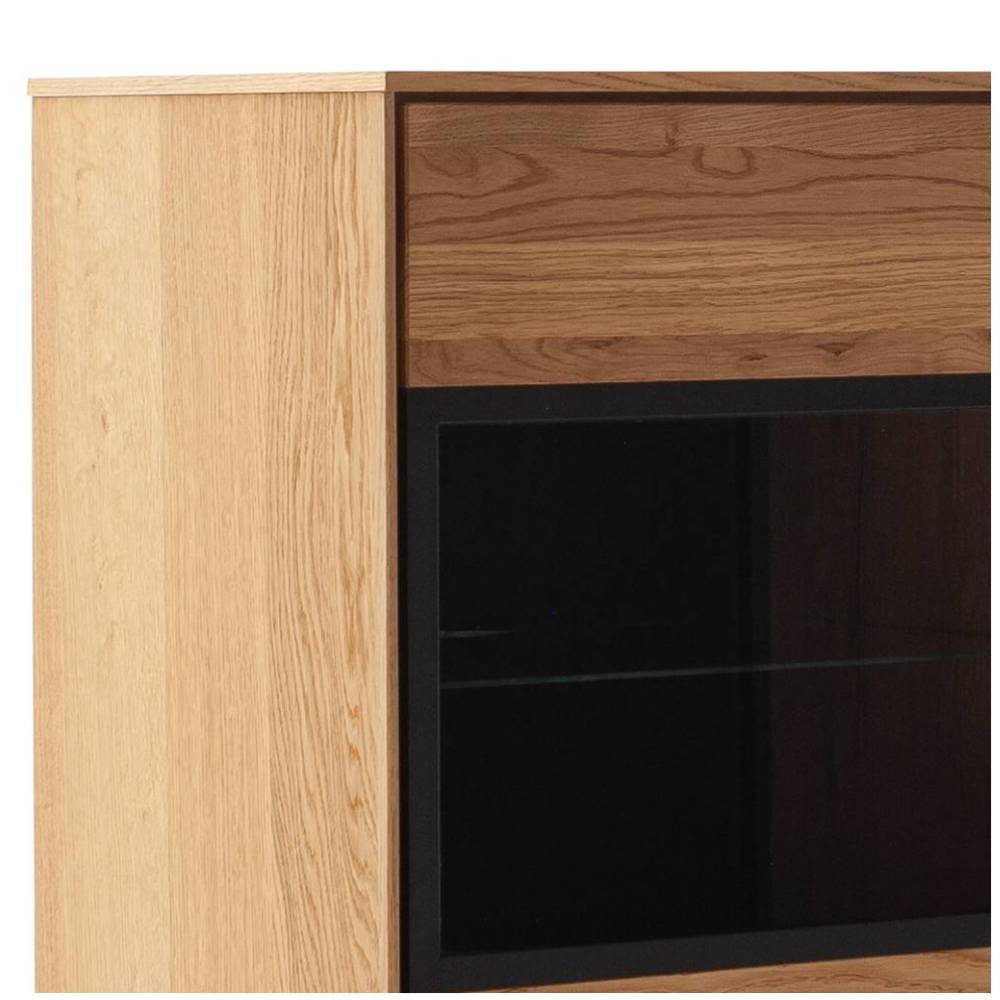 Highboard mit Glaseinsatz in Wildeiche - Pulvaria