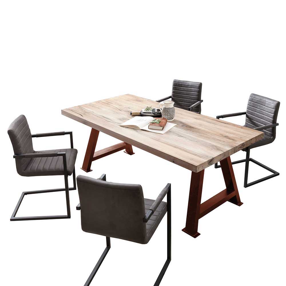 Set Design Tisch & Freischwinger - Aragon (fünfteilig)