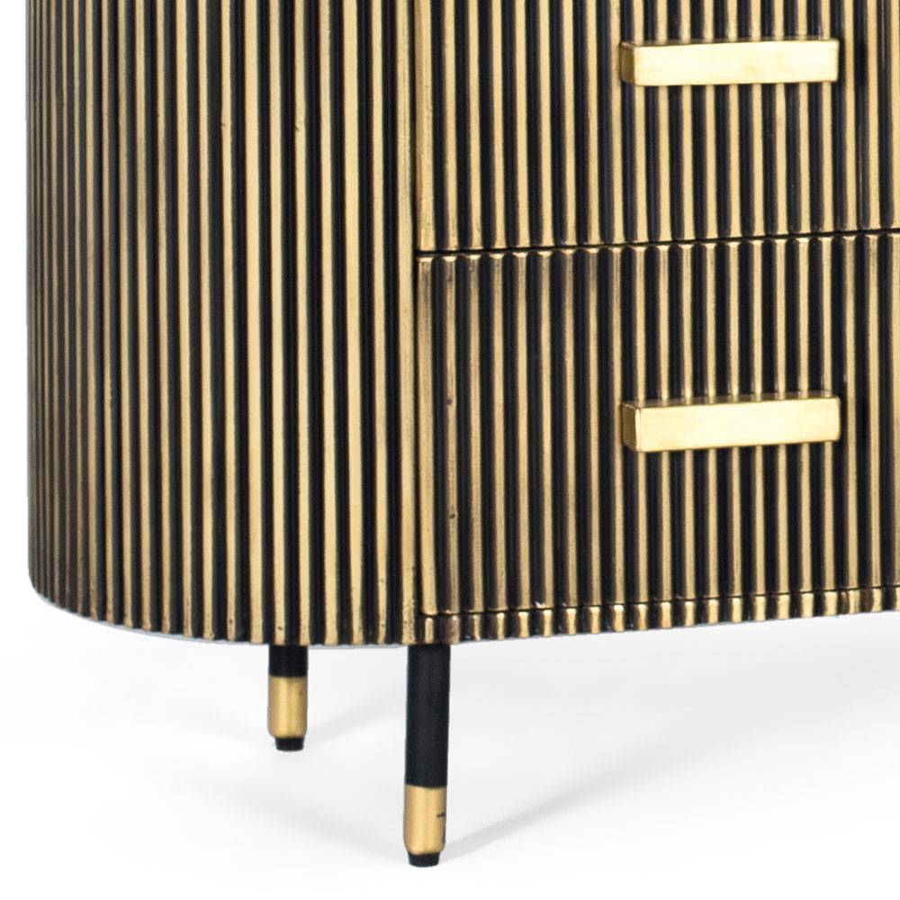 Design Kombi-Kommode mit Marmorplatte - Hayato