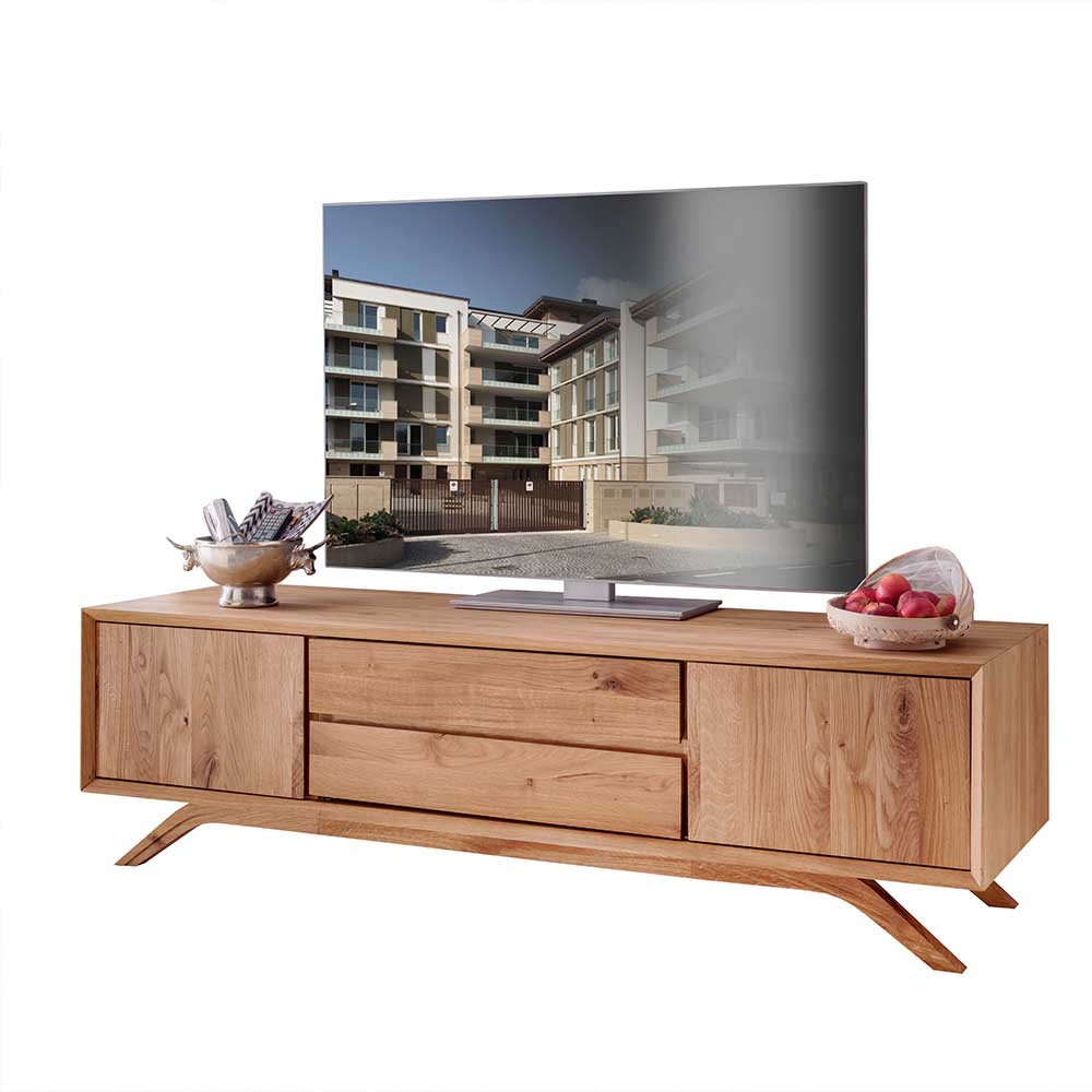 Massivholz Lowboard für TV 180x50x50 cm - Lampione