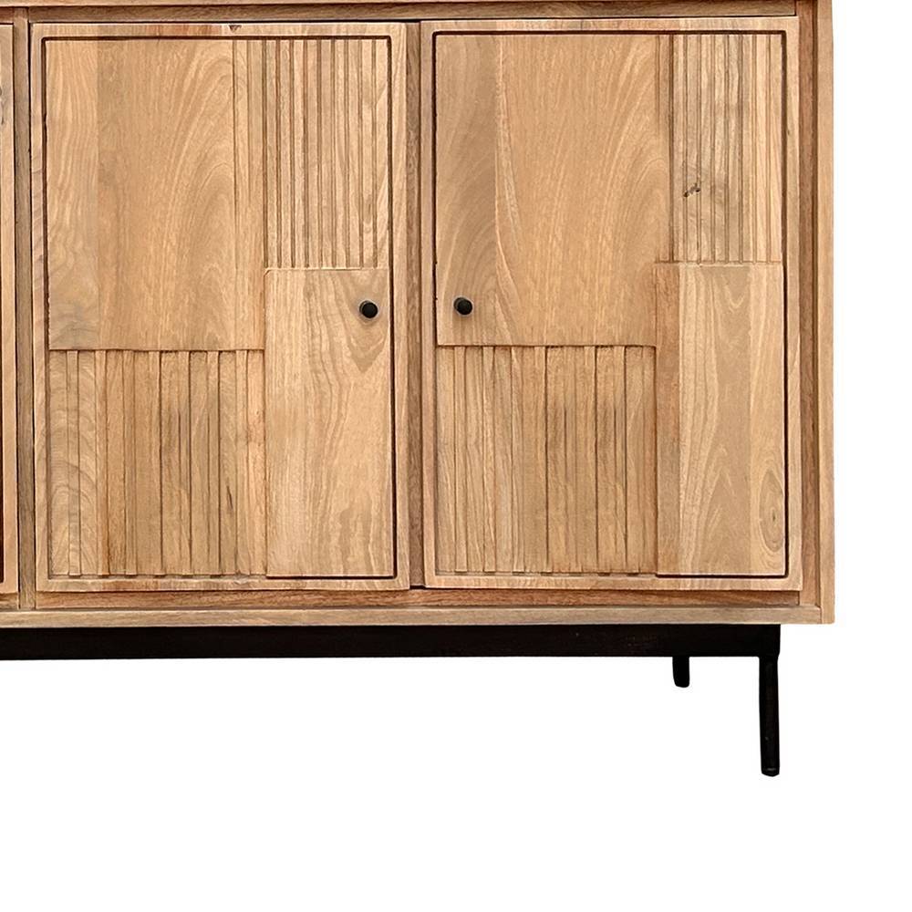 4-türiges Sideboard aus Mangobaum Massivholz - Peravia