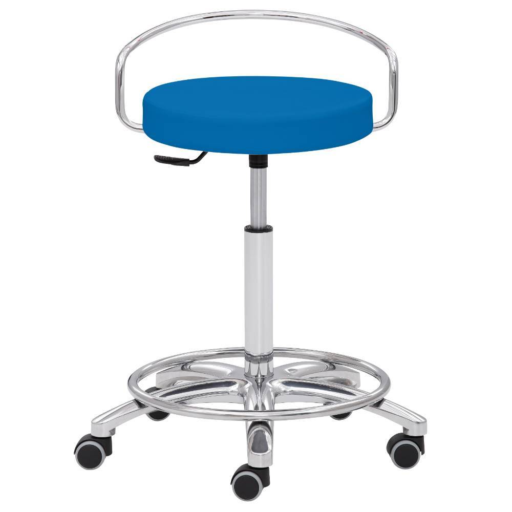 Arbeitshocker in Blau und Silber - Raidow