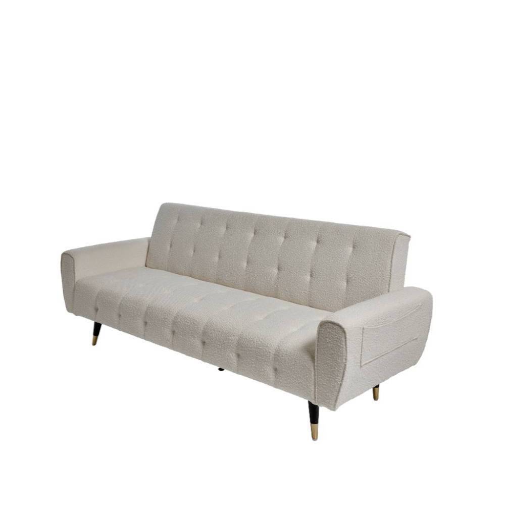 Schlafcouch in Offwhite Boucle - Omegon