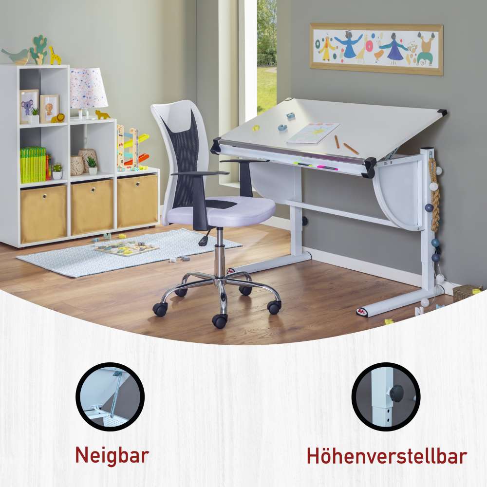 Kinder Schreibtisch mit neigbarer Platte - Phidias