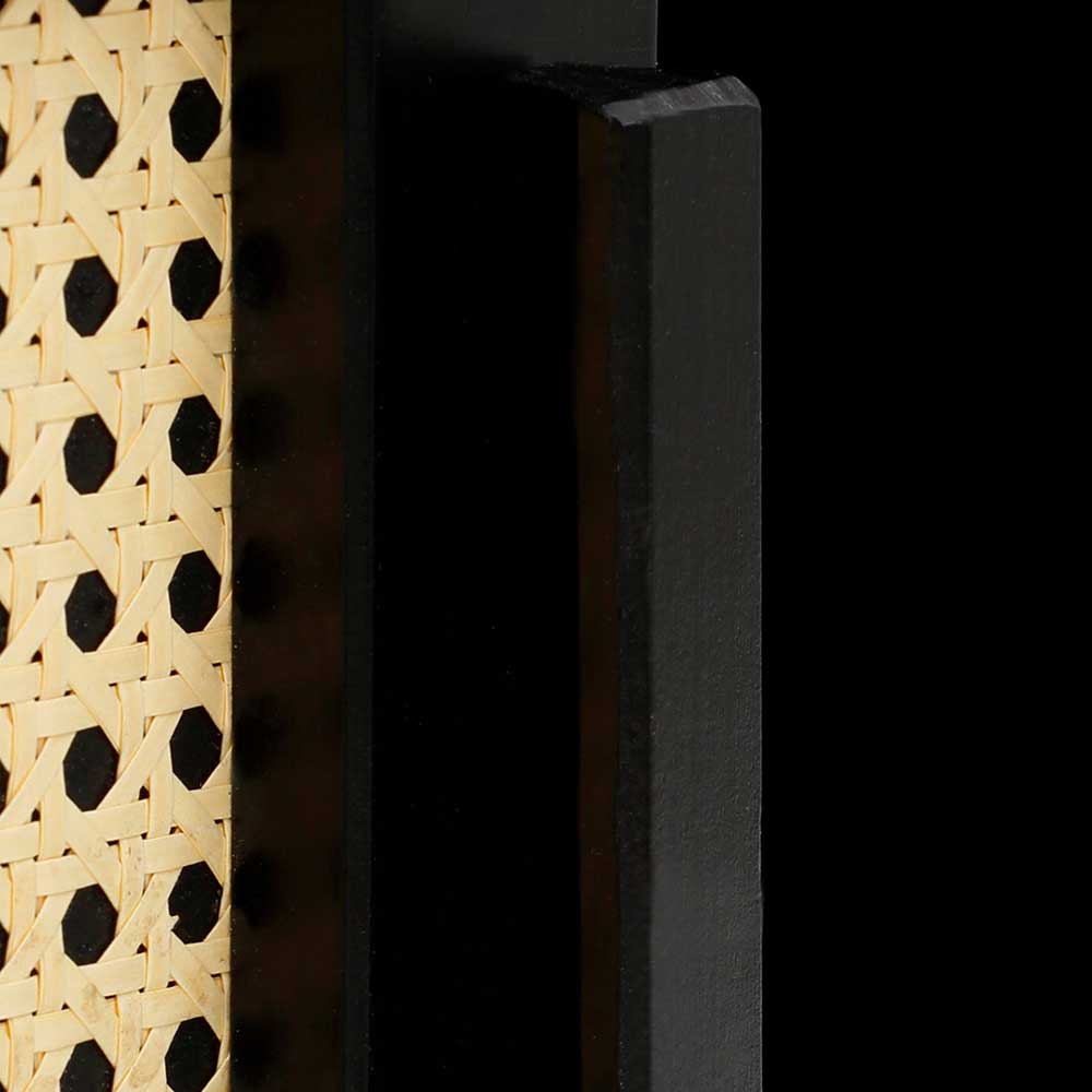 TV Lowboard in Dunkelbraun mit Wiener Geflecht - Santiana