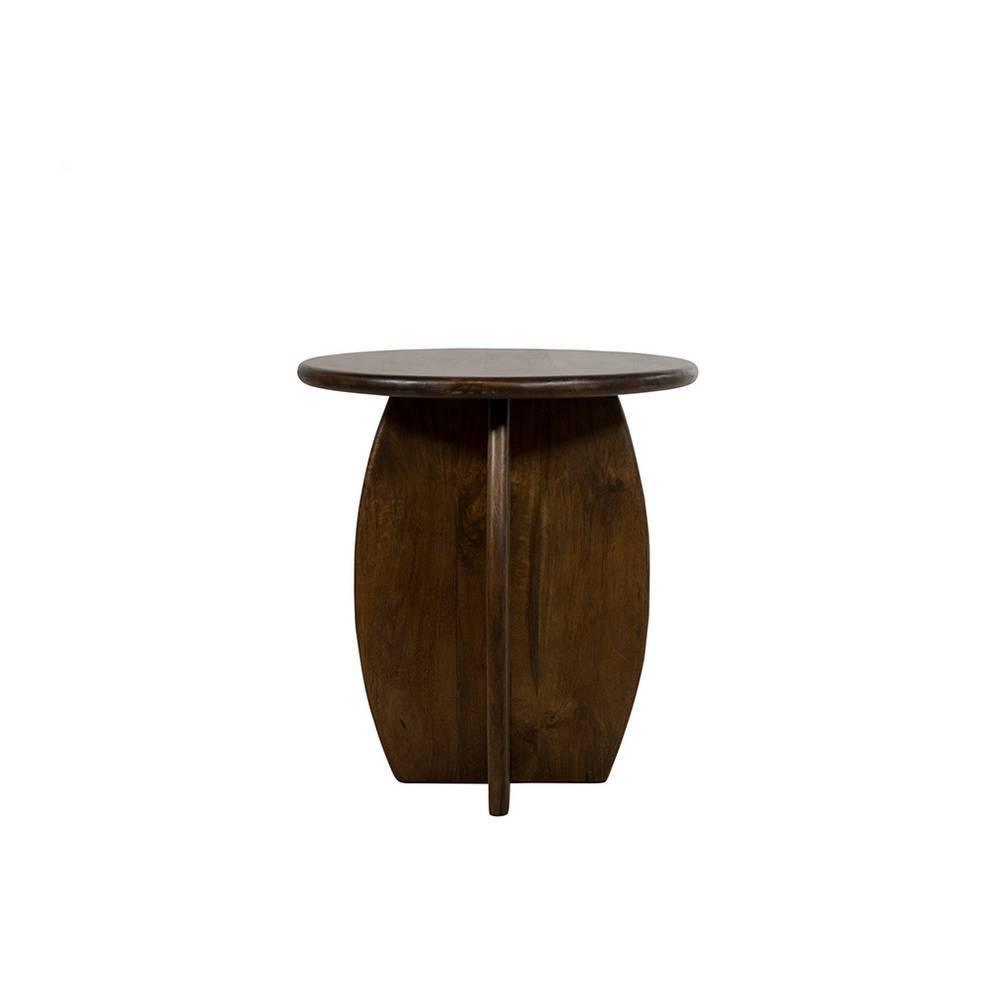 Eleganter Design-Beistelltisch aus massivem Mangoholz für Wohnzimmer – Hugadano