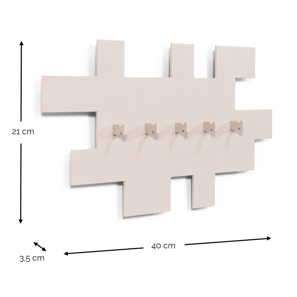 Wandgarderobe in Taupe aus Stahl - Vomano