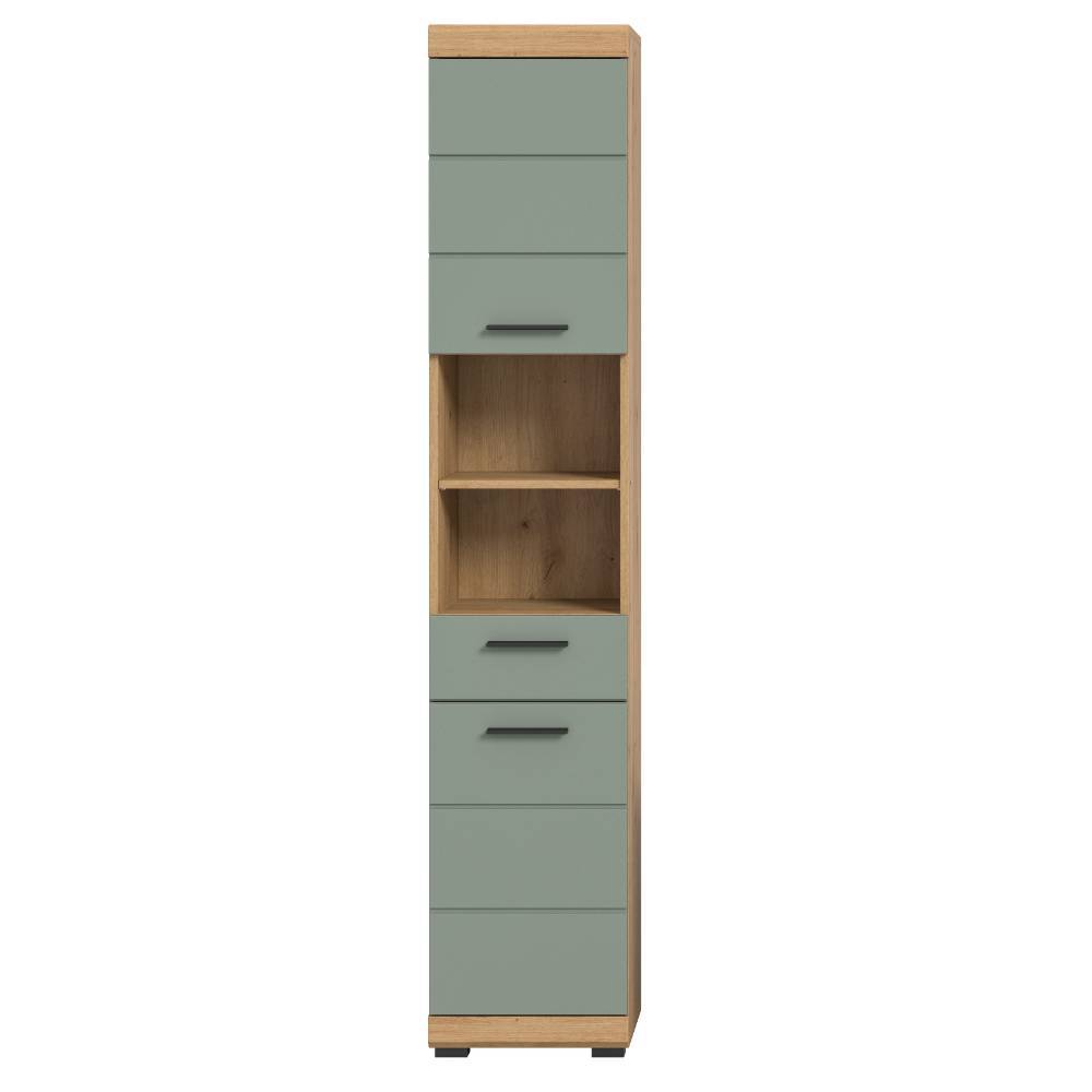 Bad-Hochschrank in Salbeigrün - Tamdato