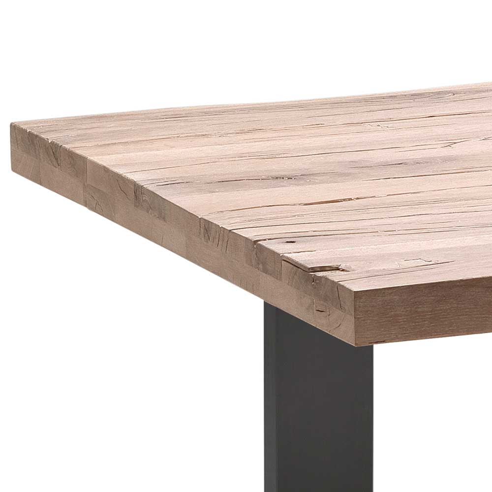 5 Größen Esstisch mit Massivholzplatte - Astalgo