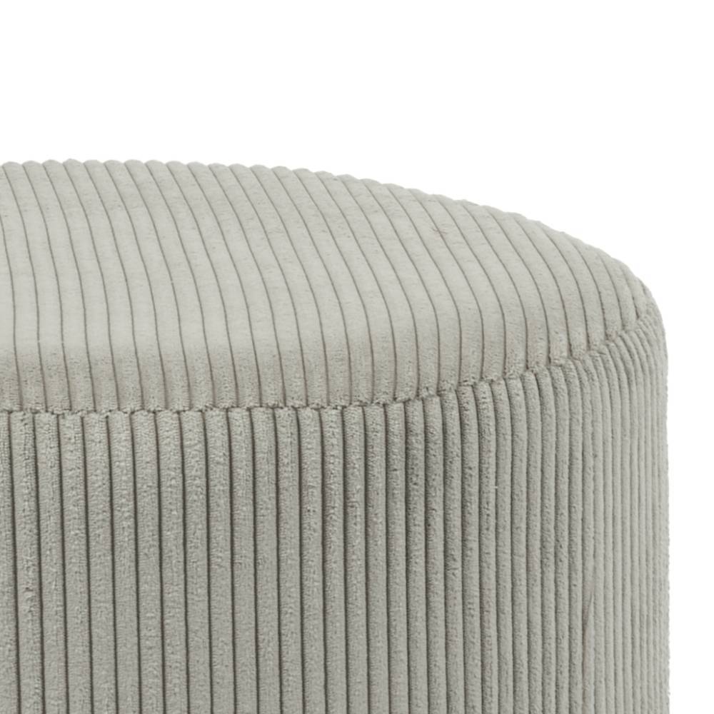 Skandi Hocker in Hellgrau Cord - Nutures