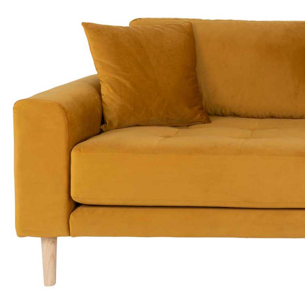 2,5 Sofa in Gelb Samt - Plural