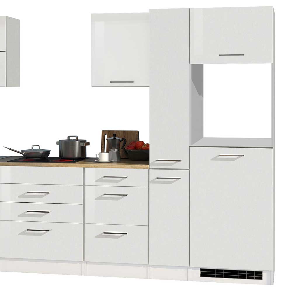 Weiße Leerblock Küche 320cm - Cuneo (achtteilig)