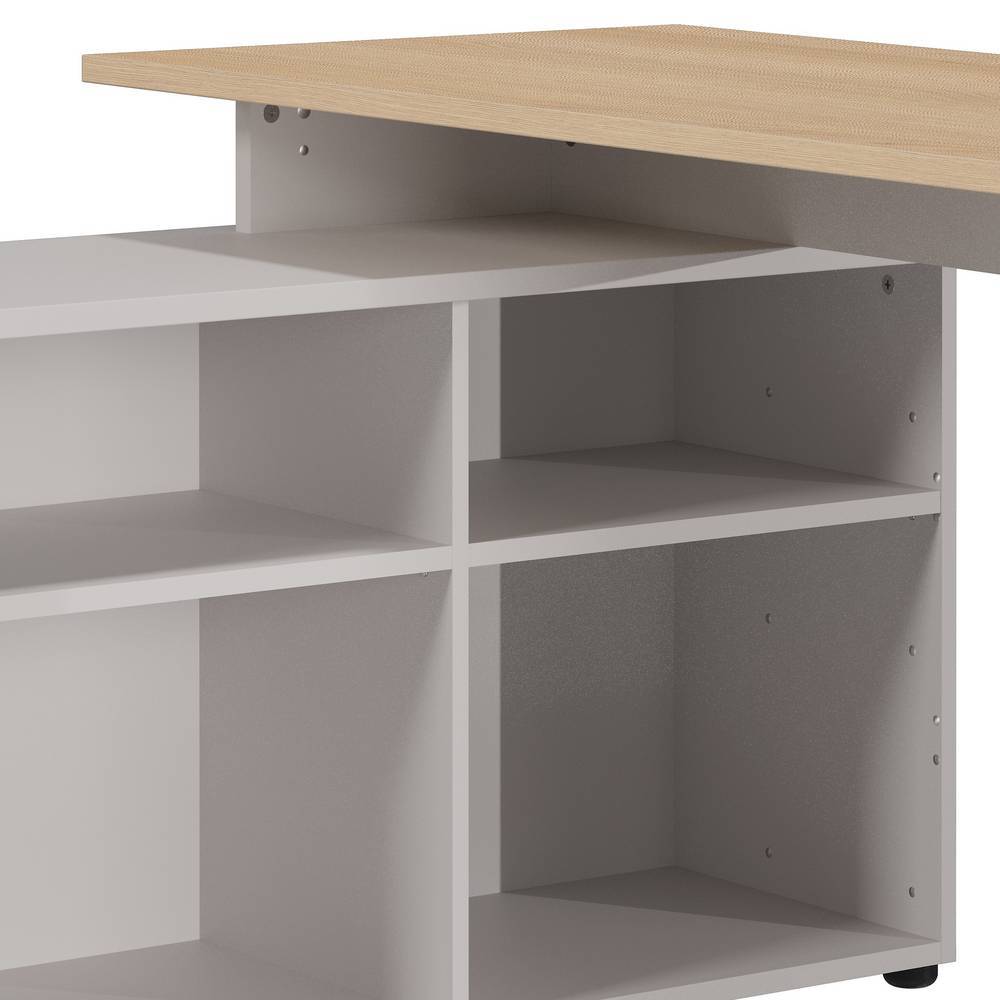 Winkel-Schreibtisch mit Seitenschrank - Andradan