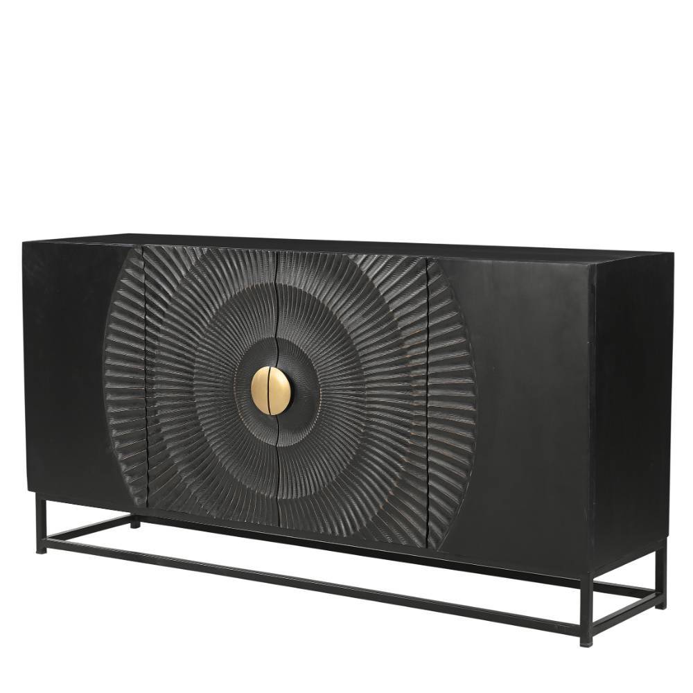 Design Sideboard in Schwarz und Gold - Oglio