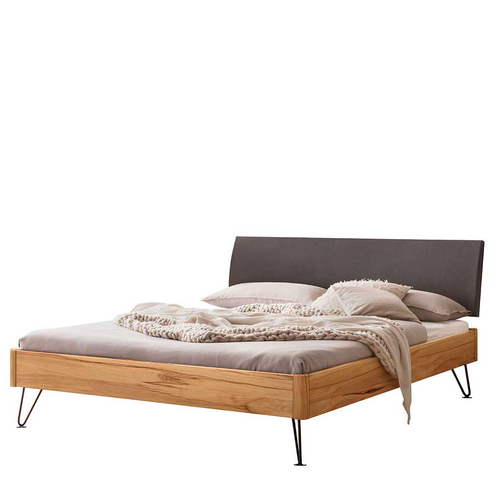Bett aus Massivholz Wildbuche geölt - Francais