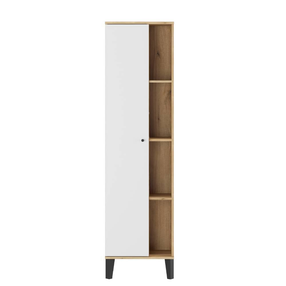 51cm breiter Bad Hochschrank in Weiß - Naviron