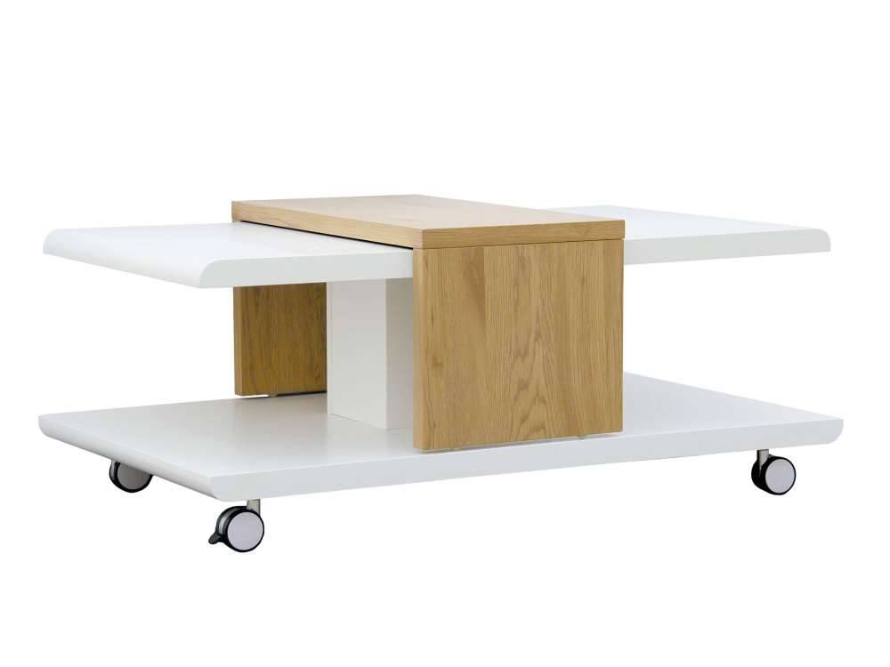 110x66 Wohnzimmer Sofatisch mit Rollen - Imogenda
