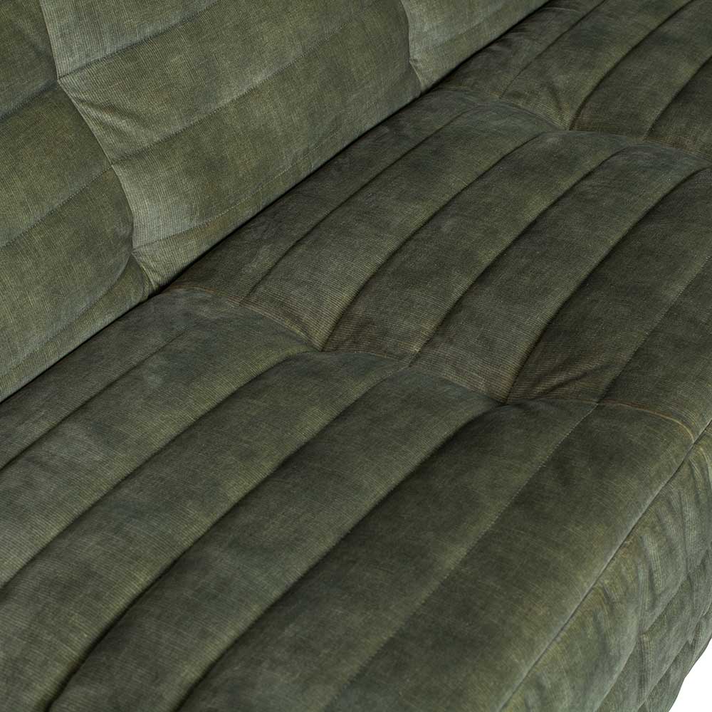 Dunkelgrüne Samt Couch ohne Armlehnen - Atrios