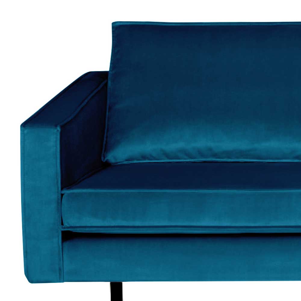 Gemütliches Sofa 2-Sitzer mit Samt Cumagon in Blau