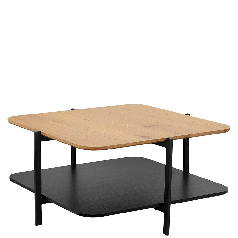 Sofatisch in Eiche mit Schwarz - Mesmaria