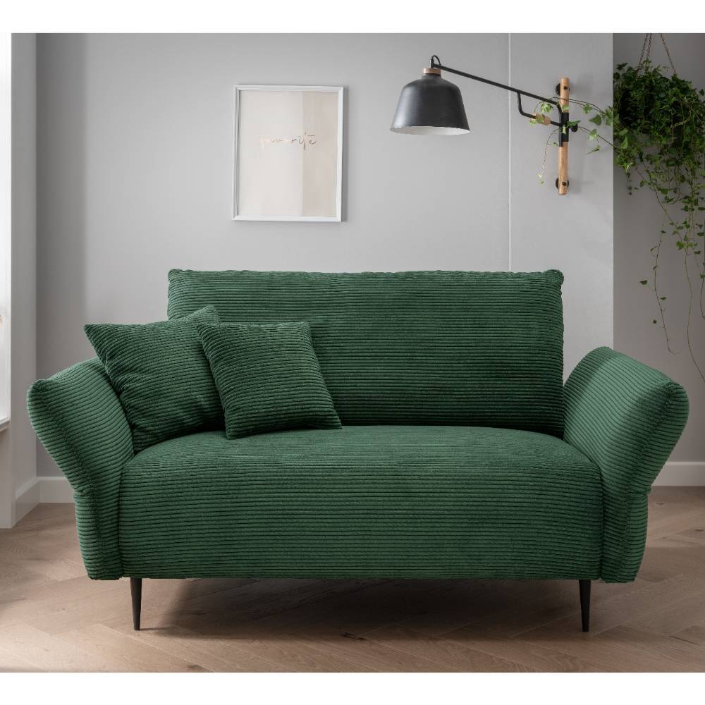 Cord Couch in Dunkelgrün - Devan