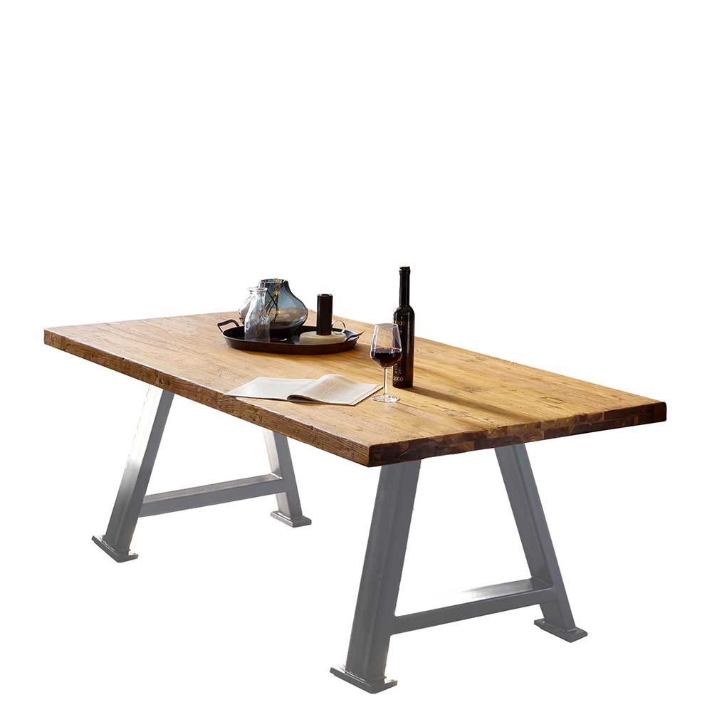A-Fuß Esstisch mit Altholz Platte - Fedora
