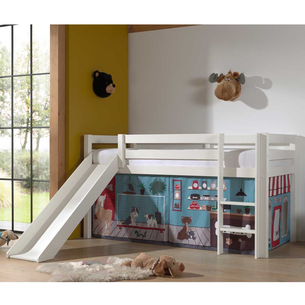 Hochbett Spielbett mit Haustier Shop Vorhang - Lissy