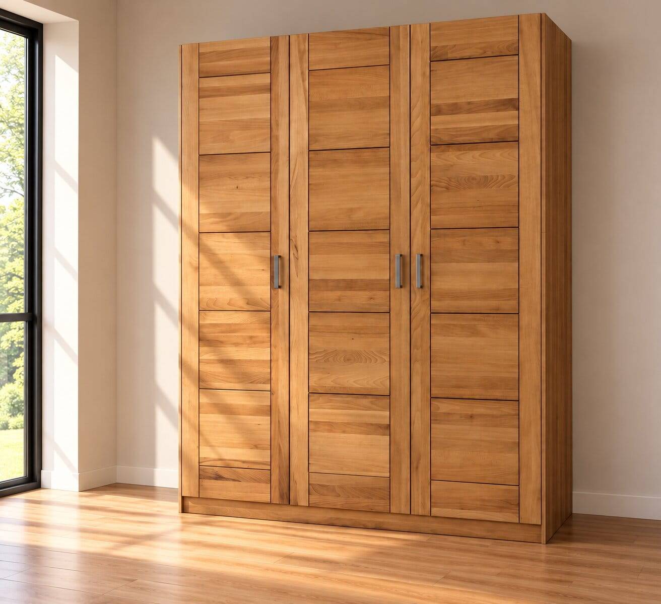 3-türiger Schlafzimmer Schrank teilmassiv - Bertora I