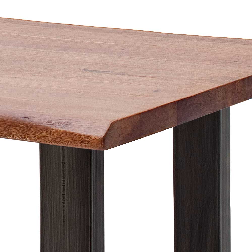 Naturkanten Sofatisch aus Akazie und Metall - Selectra