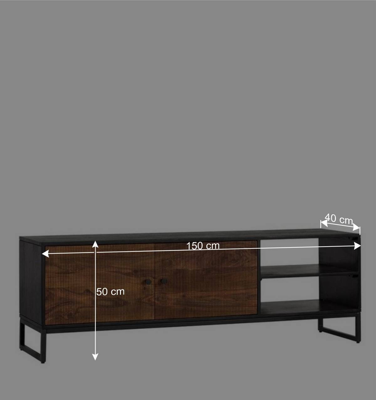 Design TV-Lowboard aus Palisander und Mangoholz - Ondarroa