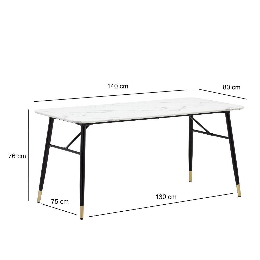 Küchen Tisch in Marmor Optik - Silberto