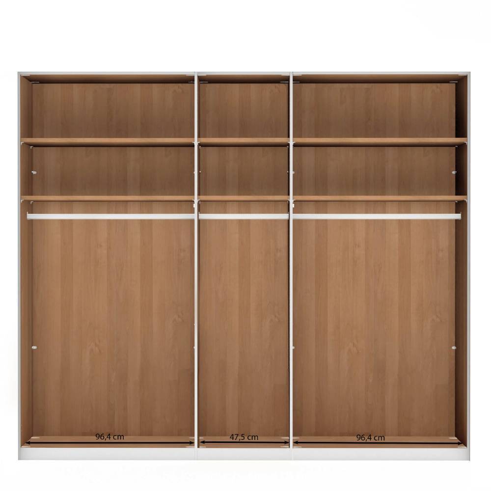 5-türiger Schlafzimmer-Kleiderschrank teilmassiv - Murray