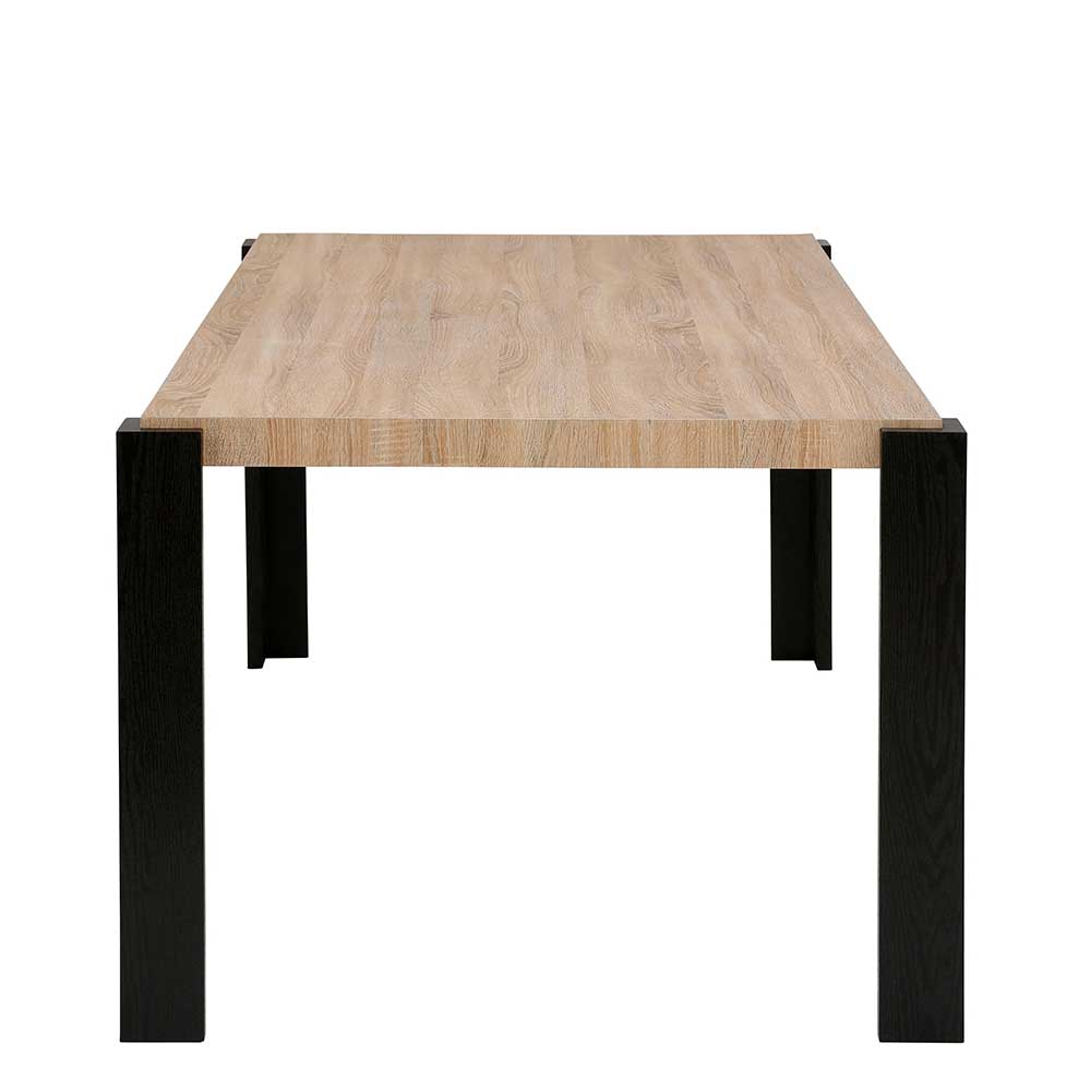Esszimmer Tisch in Holzoptik Eiche & Schwarz - Cigano