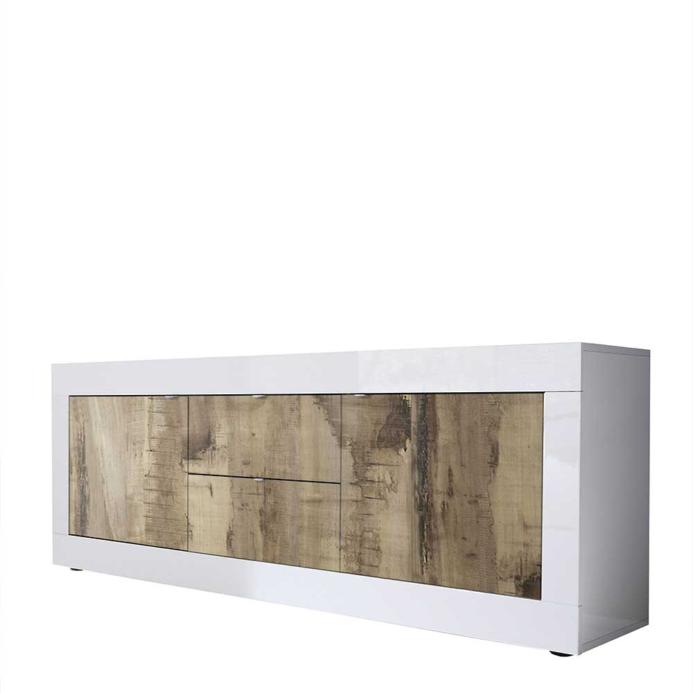 TV Schrank in Holz verwittert - Olvenion