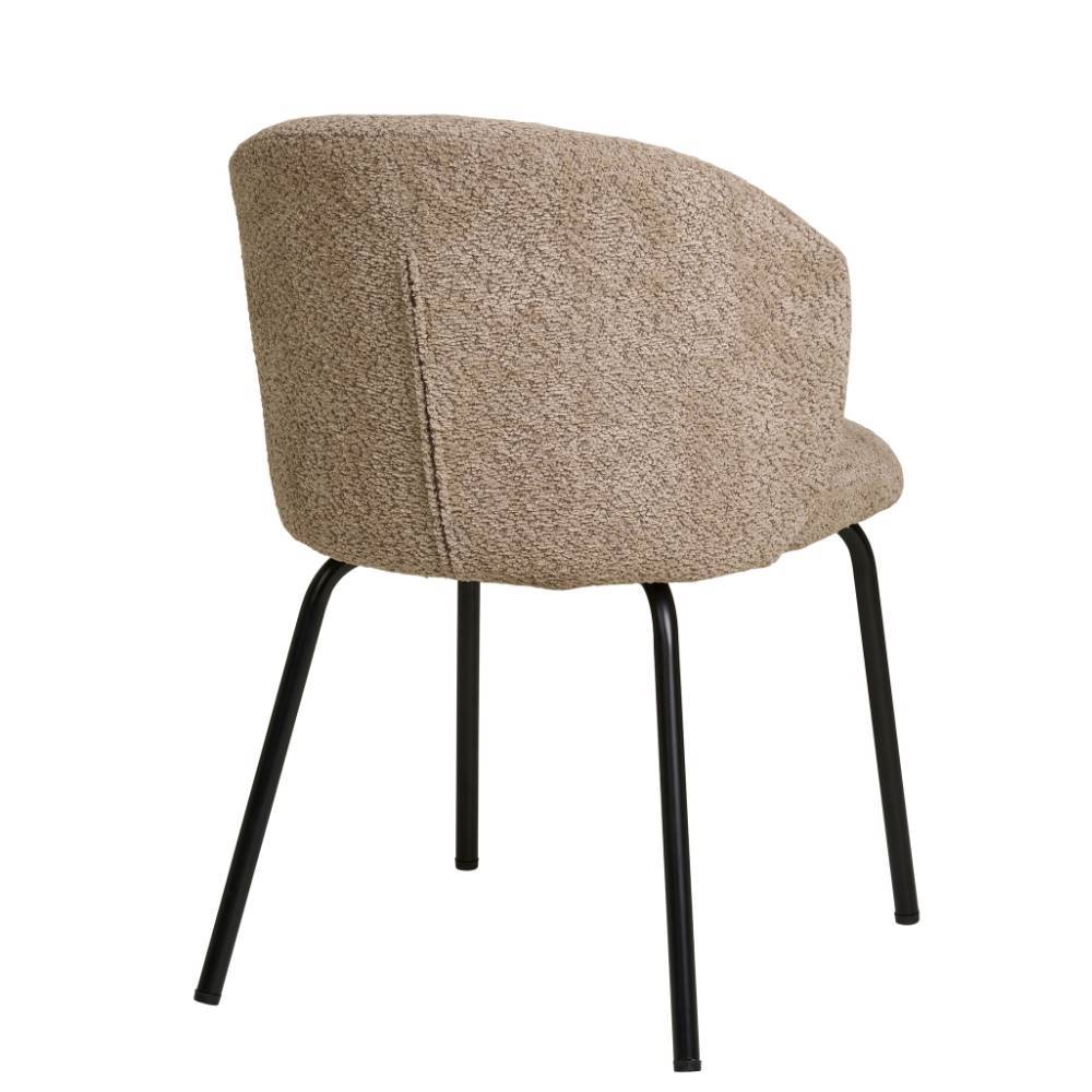 Boucle Polsterstühle in Beige - Runicava (2er Set)