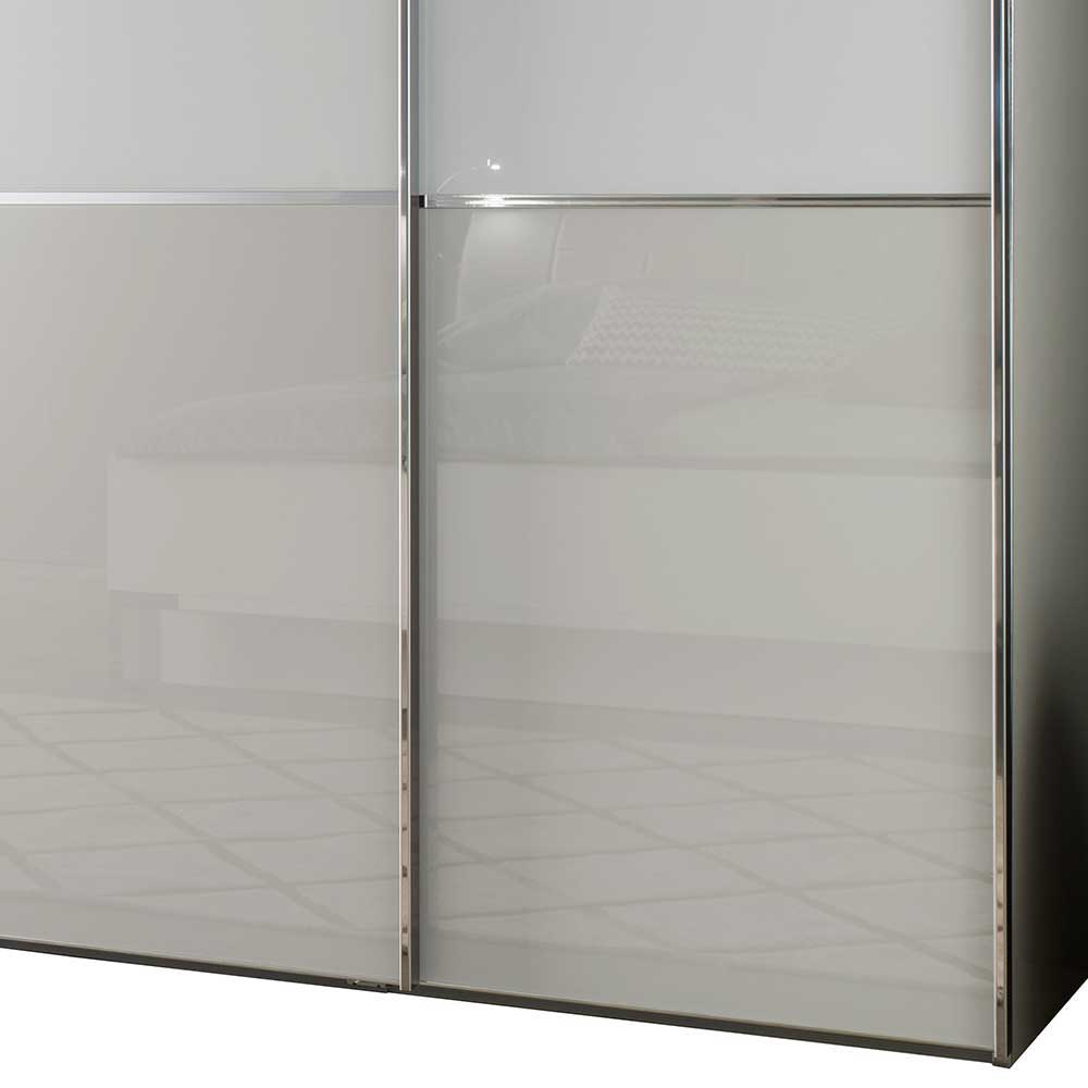 330cm breiter Schiebetüren Schrank mit Glas - Tinaron