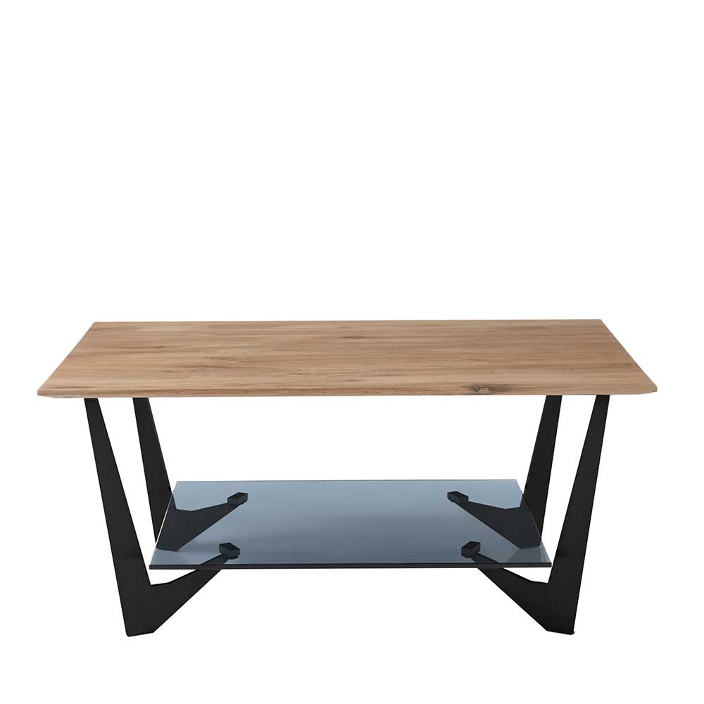 90x60 cm Couchtisch mit Massivholzplatte Eiche - Lasson