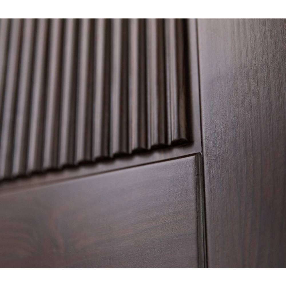 Modern Country Nachtschrank in Dunkelbraun - Nauizia