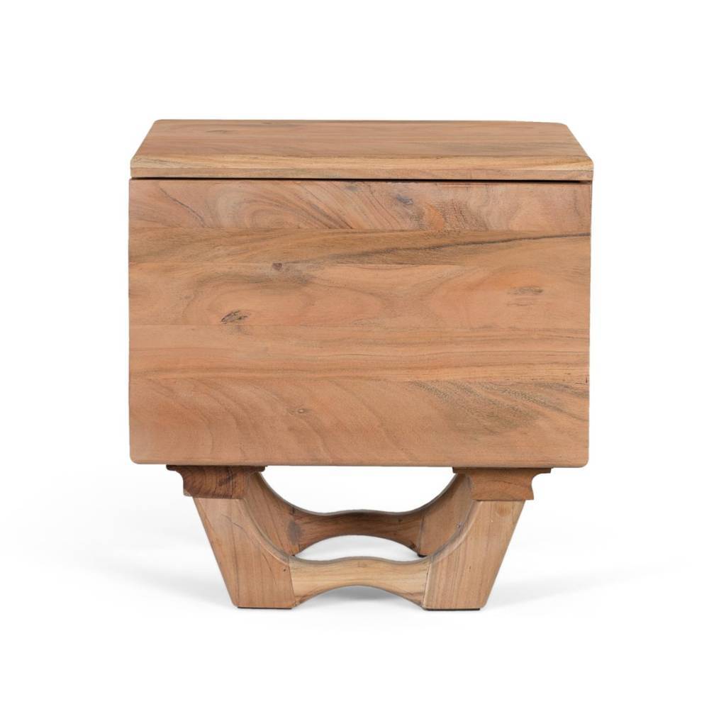 Design-Nachtschrank aus Akazie Massivholz - Leica