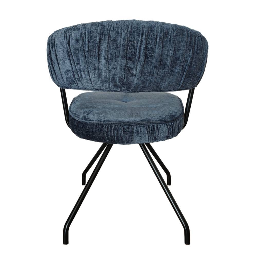 Federkern-Polsterstühle in Blau - Anisa (2er Set)