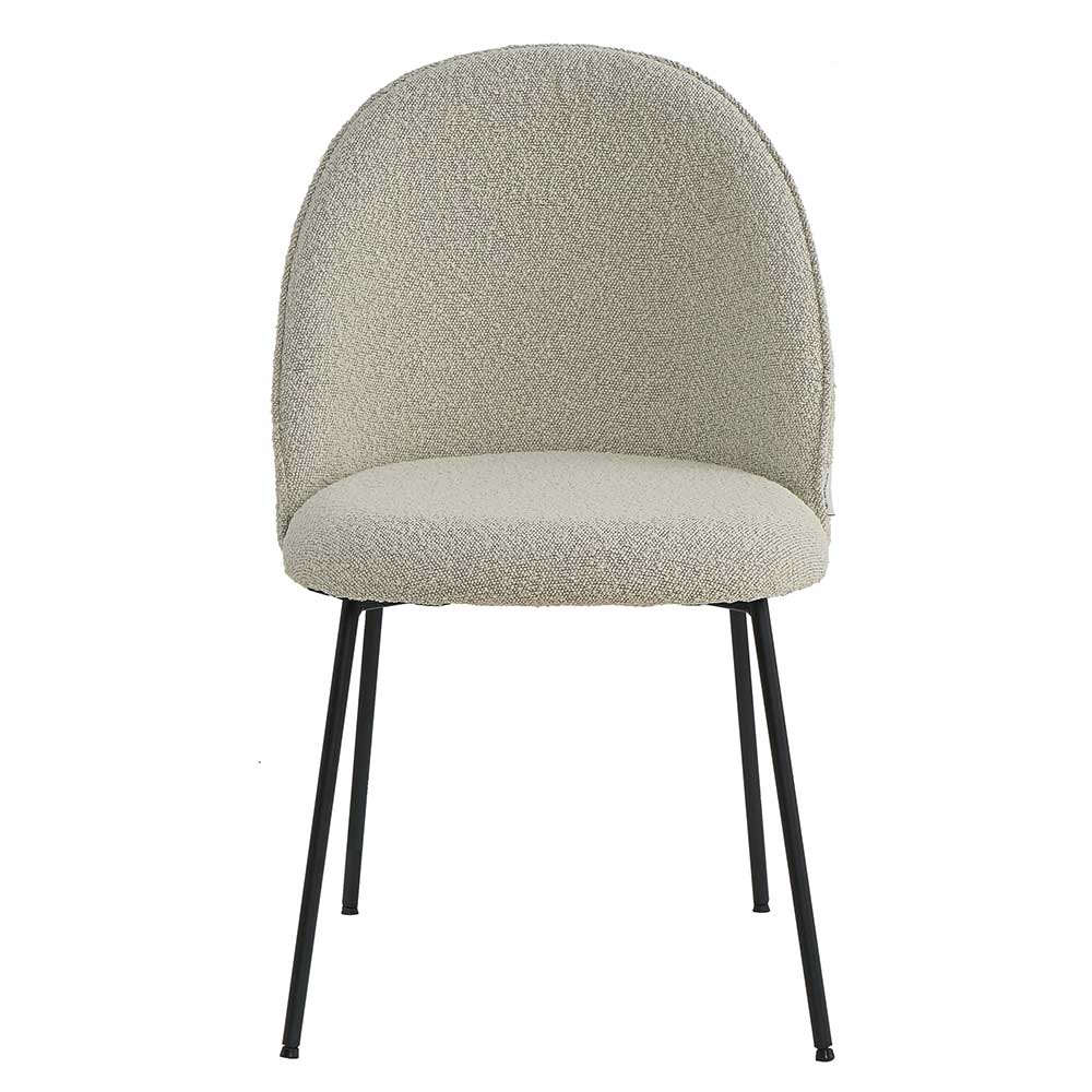 Stühle in Beigegrau mit Schwarz - Facanella (2er Set)