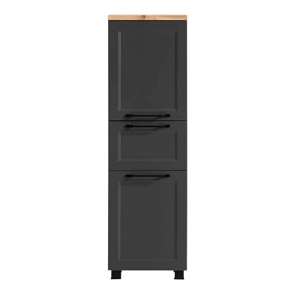 Badezimmer Midischrank in Dunkelgrau - Novelya