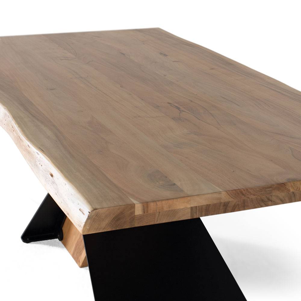 Design Esszimmertisch mit X-Säulenfuß - Aljana