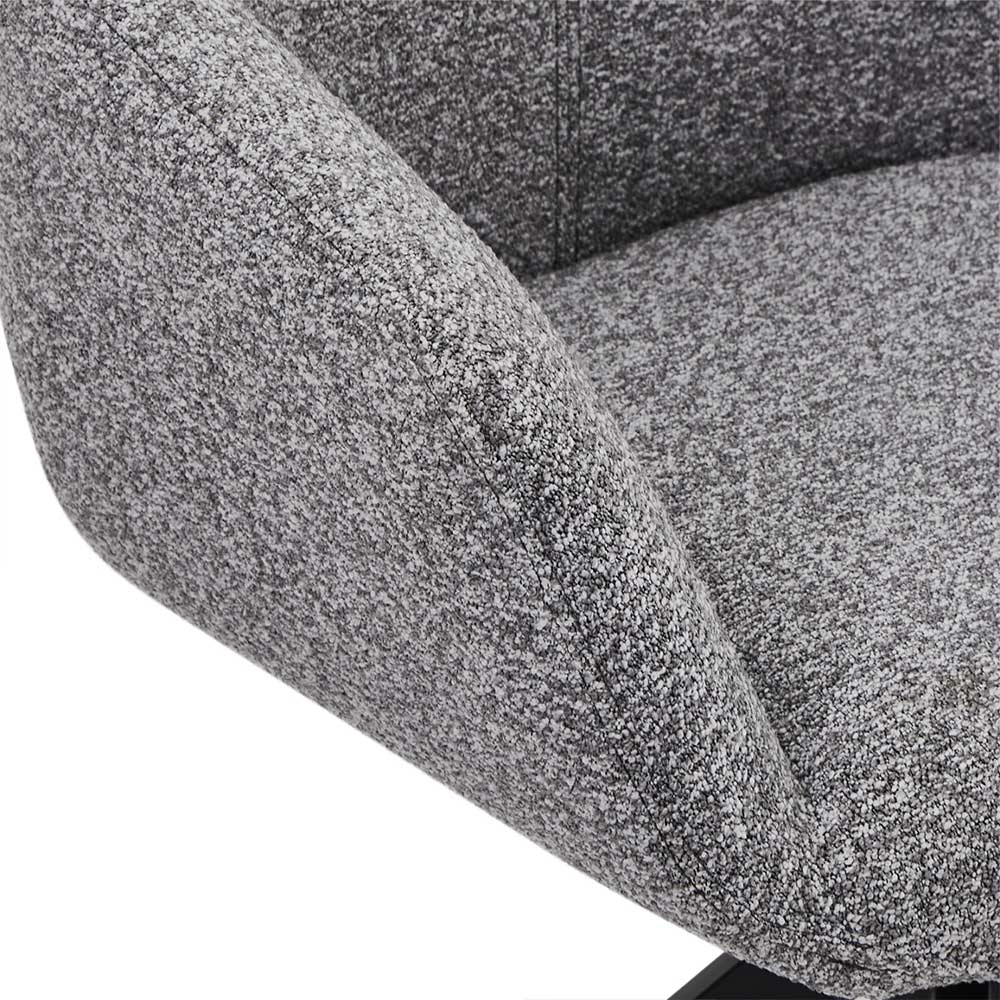 Tischsessel in Grau Boucle - Valines (2er Set)