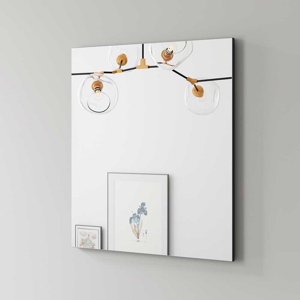 Minimalistischer Wandspiegel in Anthrazit - Vlatu