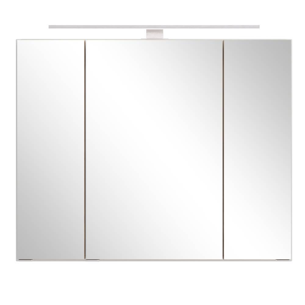 80cm Bad-Spiegelschrank in Mattweiß - Yvonja