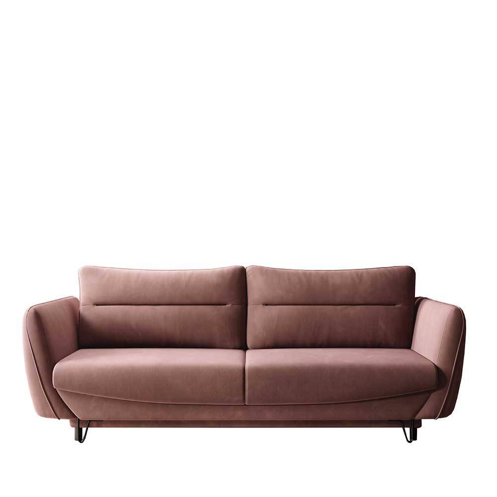 Klappbares Sofa in Rosenholz Stoff - Naviron
